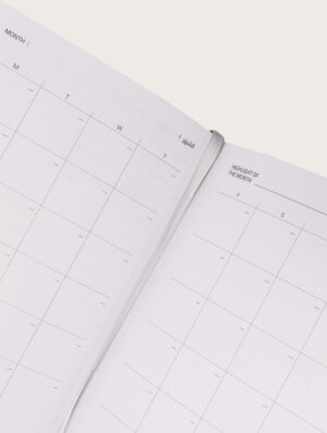 green hardcover Skoon journal and planner for writing by TINT LAB