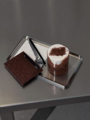 brown textured leather cardholder wallet, embossed geometric pattern