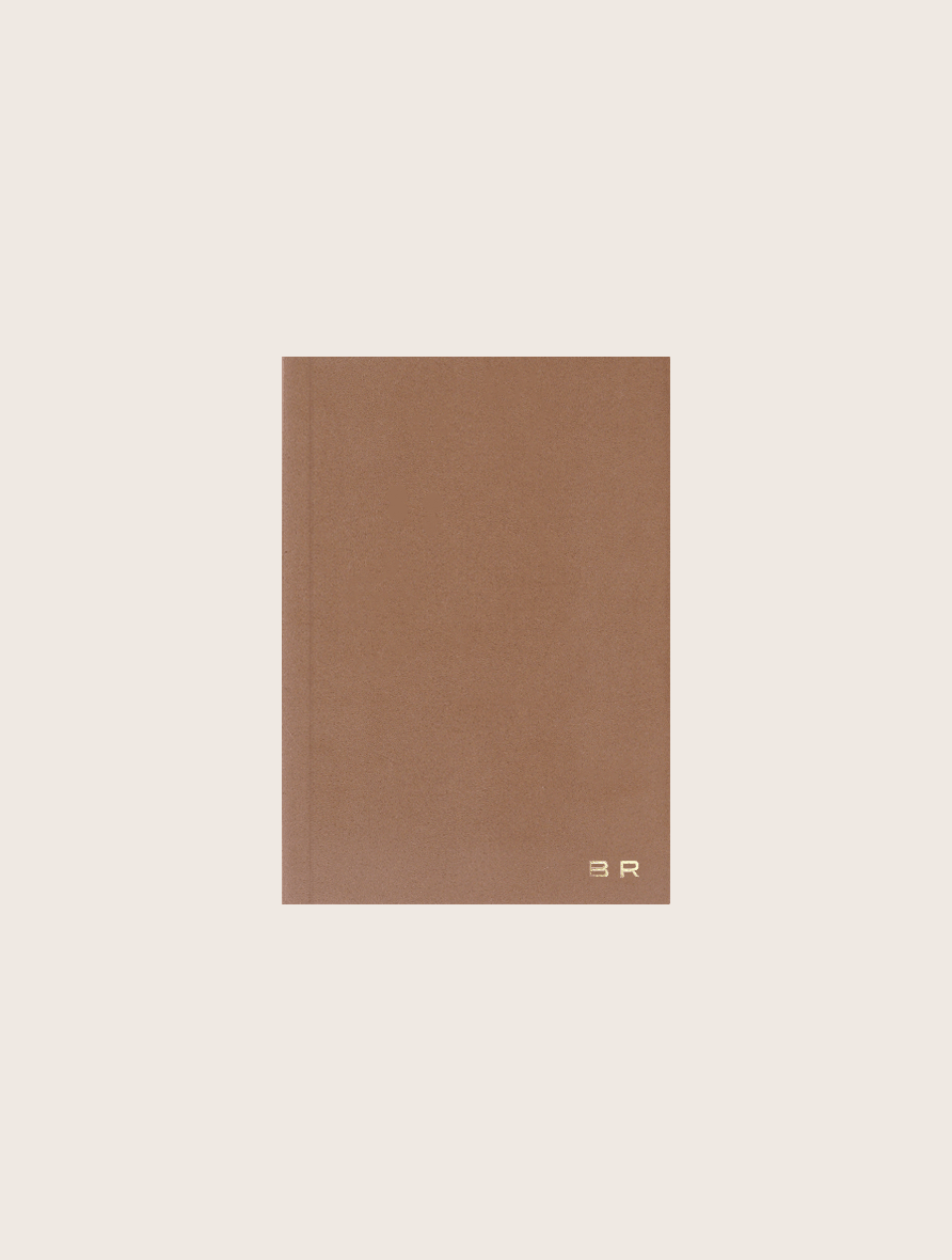 Taupe Brown Velvet Notebook