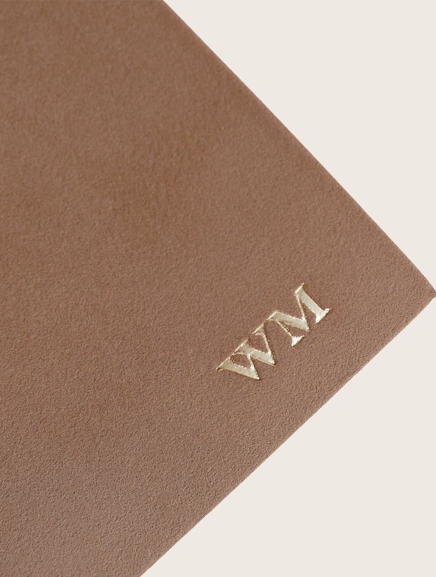 Taupe Brown Velvet Notebook
