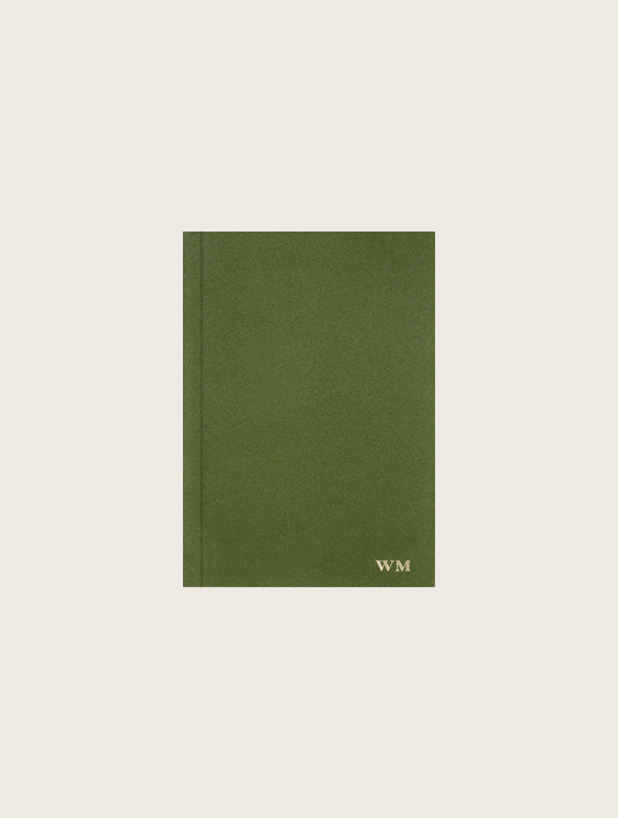 Moss Green Velvet Notebook