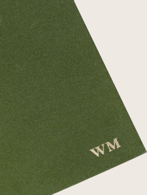 moss green velvet notebook